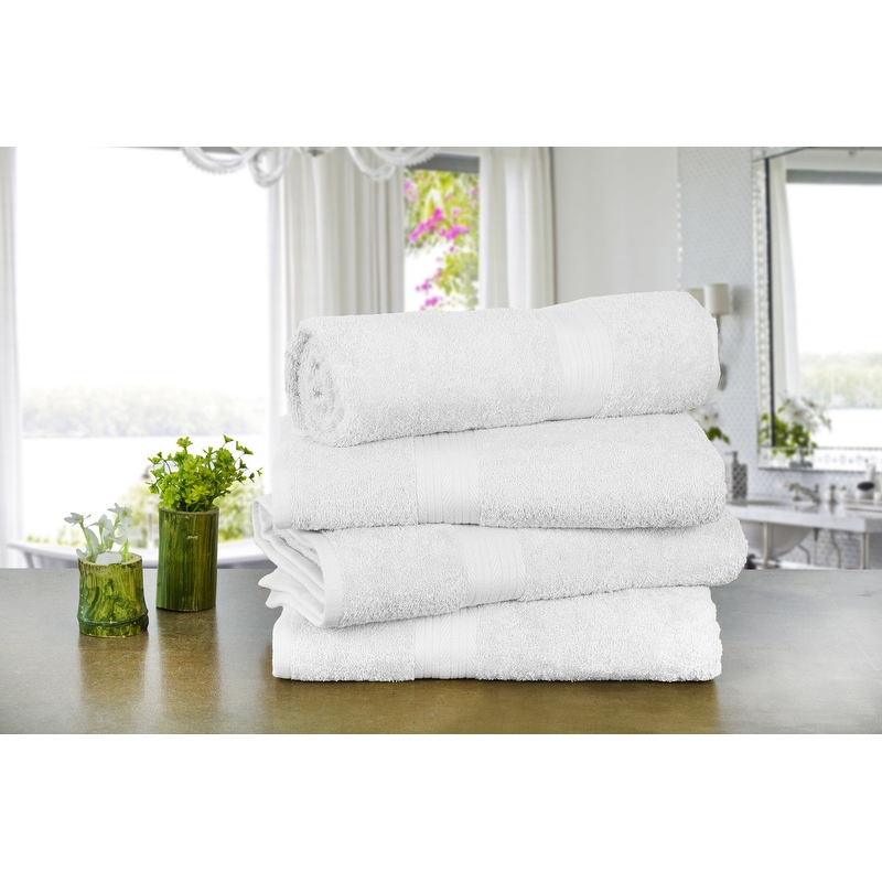 Large white shop bath towels